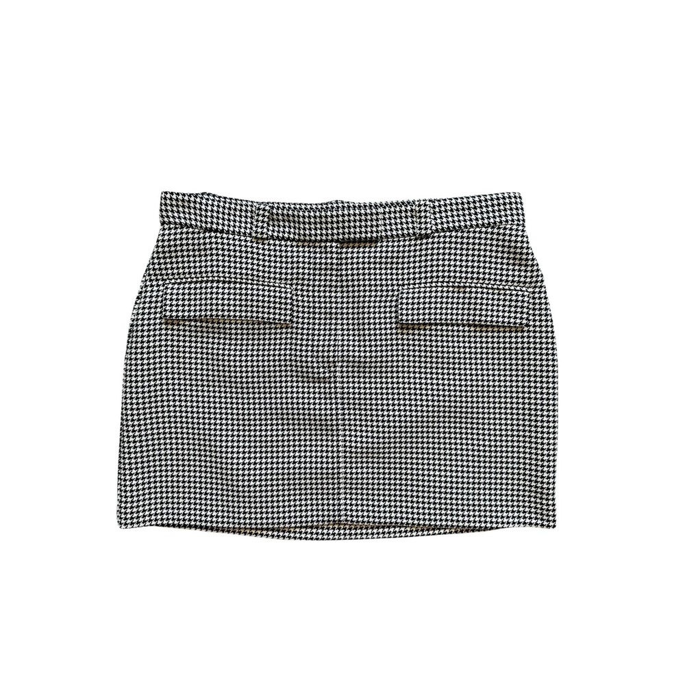 Baum und Pferdgarten Houndstooth Mini Skirt Black‎ White Plaid Size 38